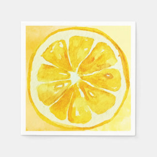 Guardanapo De Papel Cor d'água moderna citrino Amarelo