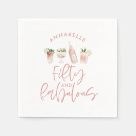 Guardanapo De Papel Cor d'água rosada 50 e fabulosa Natal