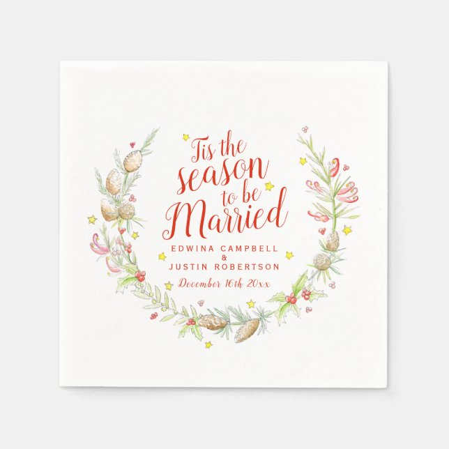 Guardanapo De Papel Cor-de-água de cones de natal (Frente)