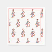 Cor de água rosa branca Diva Glam Stilettos Papel