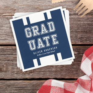Guardanapo De Papel Cor de Fundo Editável Graduado Varsity
