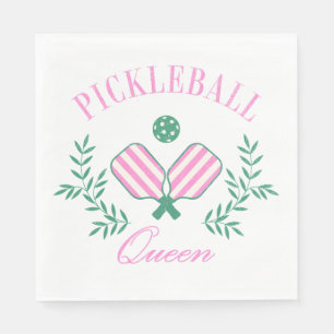 Guardanapo De Papel Cor-de-rosa e branco com risca Rainha de Pickleb