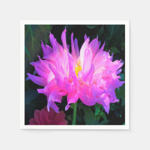 Guardanapo De Papel Cor-de-rosa estonteante e cacto roxo Dahlia