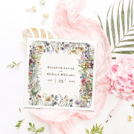 Guardanapo De Papel Cor Floral de Flor Selvagem de Cor Oral