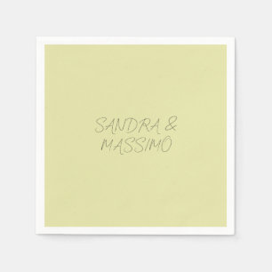 Guardanapo De Papel Cor pastel personalizada nome minimalista personal