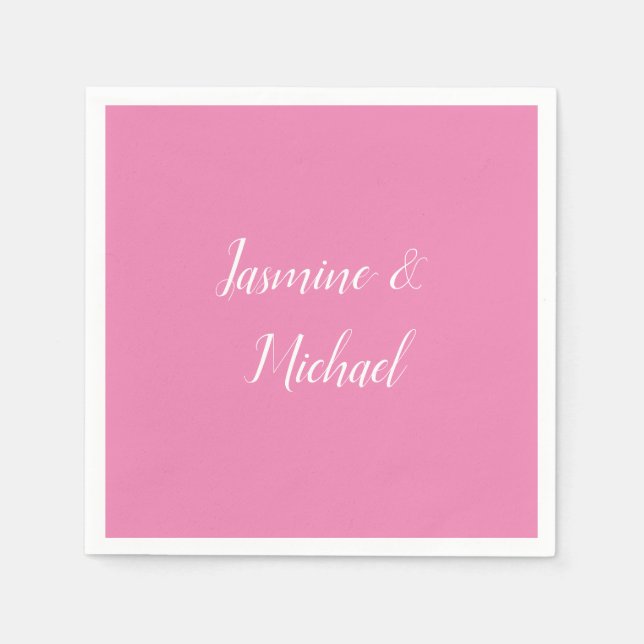 Guardanapo De Papel Cor Rosa Mínima Moderna Profissional (Frente)