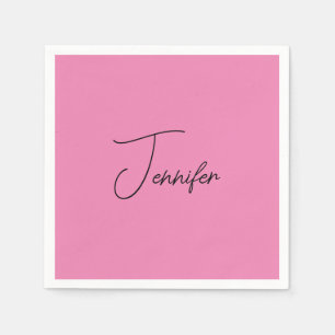 Guardanapo De Papel Cor Rosa Simples, Simples, Simples e Minimalista d