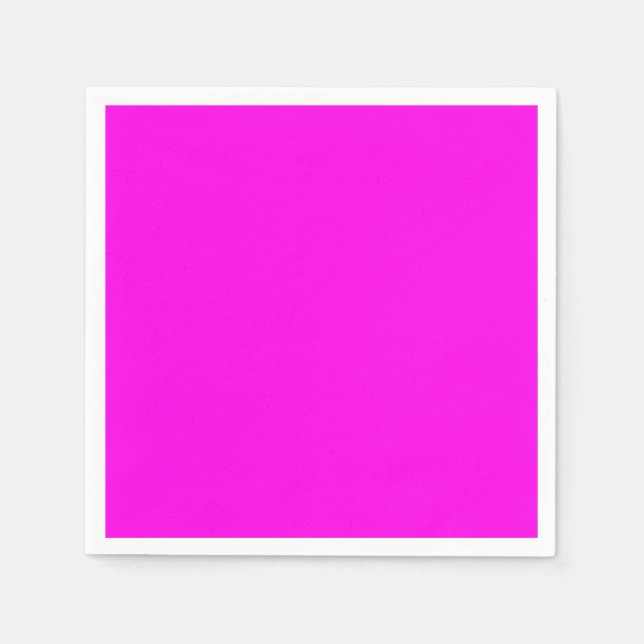 Guardanapo De Papel Cor Sólida Magenta Brilhante (Frente)