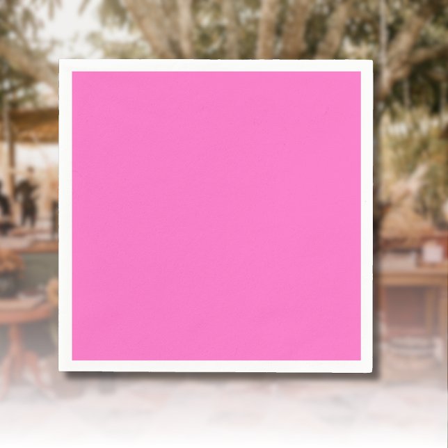 Guardanapo De Papel Cor Sólida Neon Rosa | Clássico (Criador carregado)