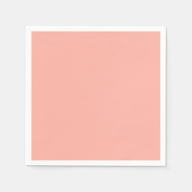 Guardanapo De Papel Cor Sólida Rosa Pêssego (Frente)