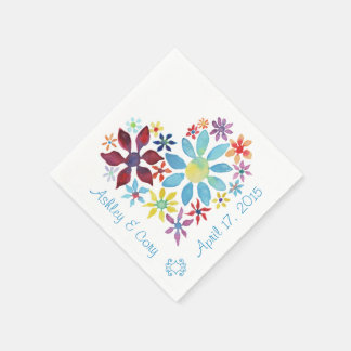 Guardanapo De Papel Coração das Flores