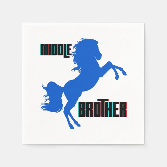 Guardanapo De Papel Coração de Cavalo do Irmão Médio (Frente)