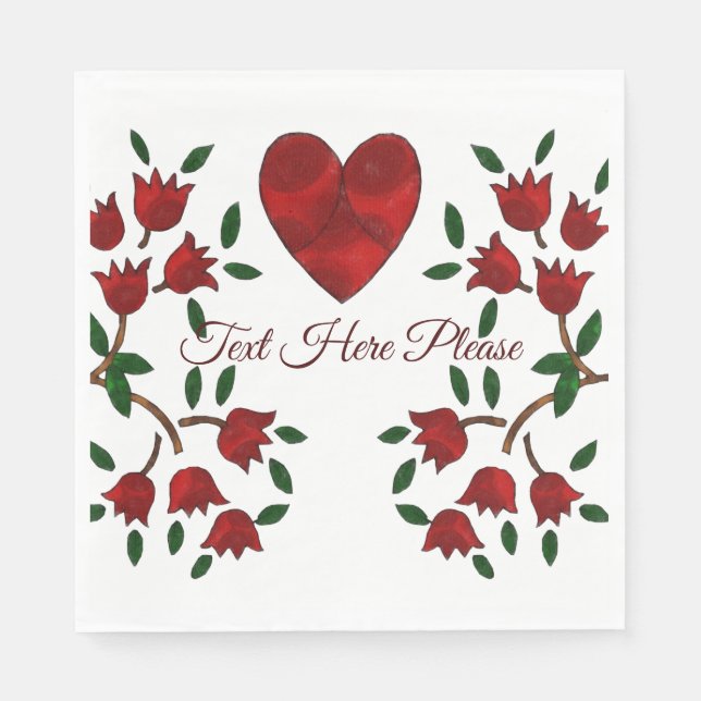 Guardanapo De Papel Coração Holandês (Frente)