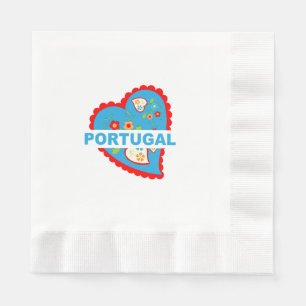 Guardanapo De Papel Coração português alegre