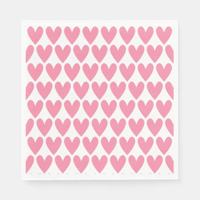 Guardanapo De Papel Coração Rosa (Frente)