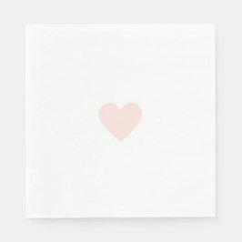 Guardanapo De Papel Coração Rosa Moderno Personalizado
