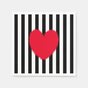 Guardanapo De Papel Coração vermelho