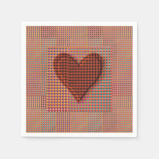 Guardanapo De Papel Coração Vermelho