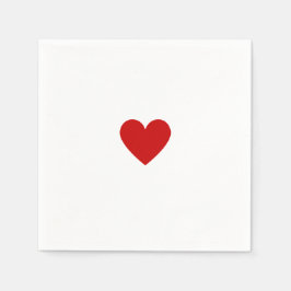 Guardanapo De Papel Coração Vermelho do Dia dos Namorados