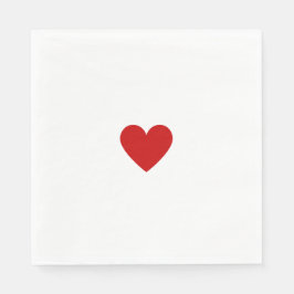 Guardanapo De Papel Coração Vermelho Moderno Personalizado
