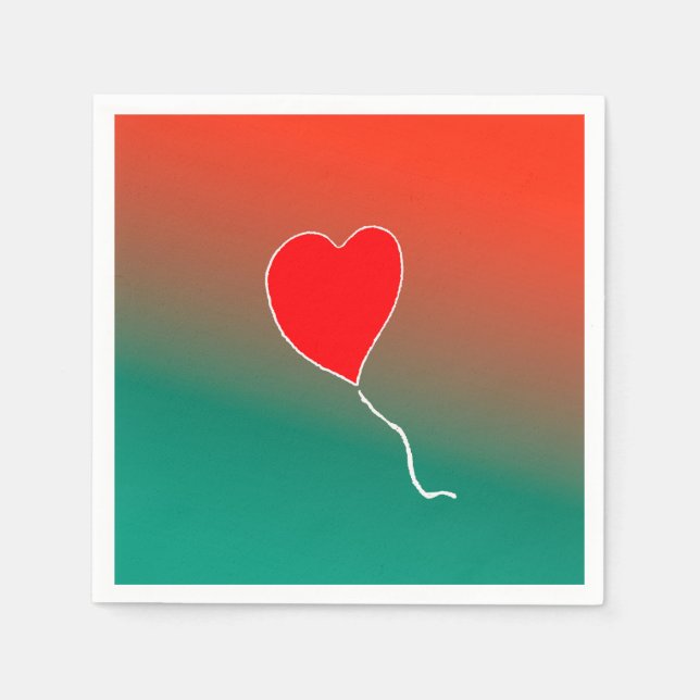 Guardanapo De Papel Coração voadora (Frente)