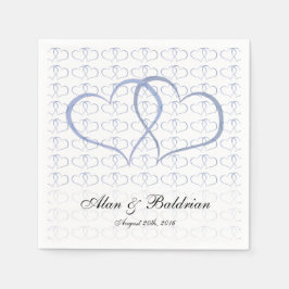 Guardanapo De Papel Corações Azuis Românticos Gráficos O Texto Persona