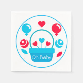 Guardanapo De Papel Corações, Balões e cesto do coração