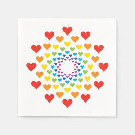 Guardanapo De Papel Corações coloridos