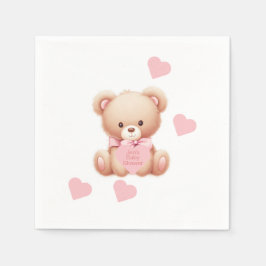 Guardanapo De Papel Corações Cor-de-Rosa