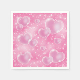 Guardanapo De Papel Corações cor-de-rosa Corações Bonitas Estilo de 90