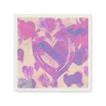 Corações de aquarela