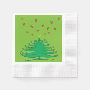 Guardanapo De Papel Corações de Árvore X-mas Papel Cozinhado de Cockta