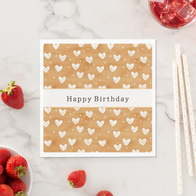 Guardanapo De Papel Corações de Caramelo Aniversário (Insitu)