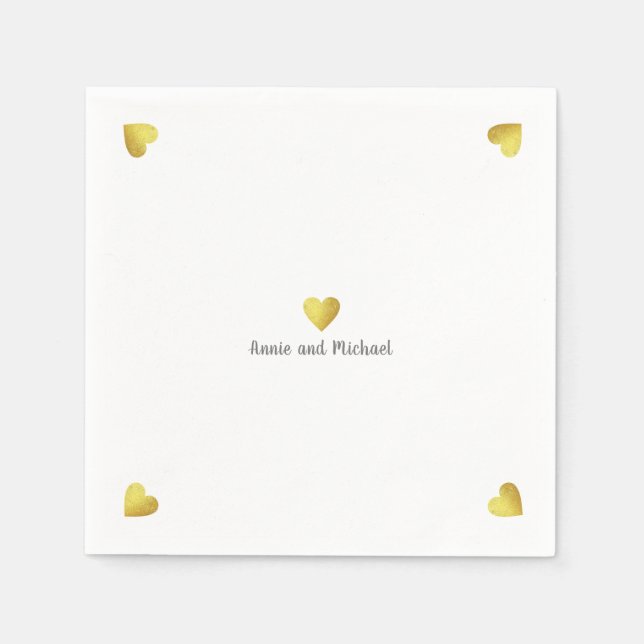 Guardanapo De Papel corações de golfe falsos amam (Frente)