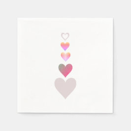 Guardanapo De Papel Corações do dia de os namorados - Padrão simples e