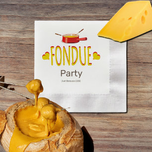 Guardanapo De Papel Corações e potes de fontes - partido