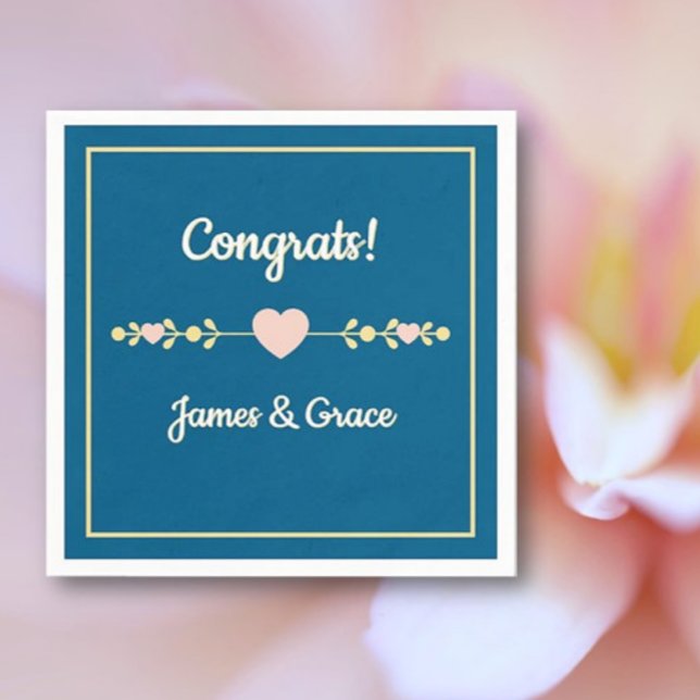 Guardanapo De Papel Corações! Festa de noivado personalizada  (Criador carregado)