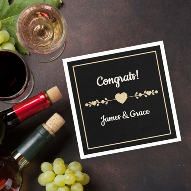 Guardanapo De Papel Corações! Festa de noivado personalizada  (Criador carregado)