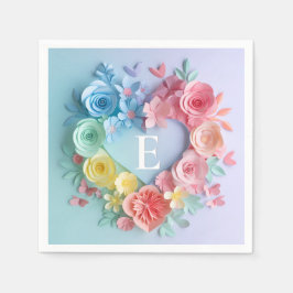 Guardanapo De Papel Corações, Flores, Borboletas De Papel Bonito
