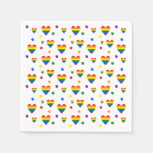 Corações LGBT Arco-Íris e Flores Coloridas