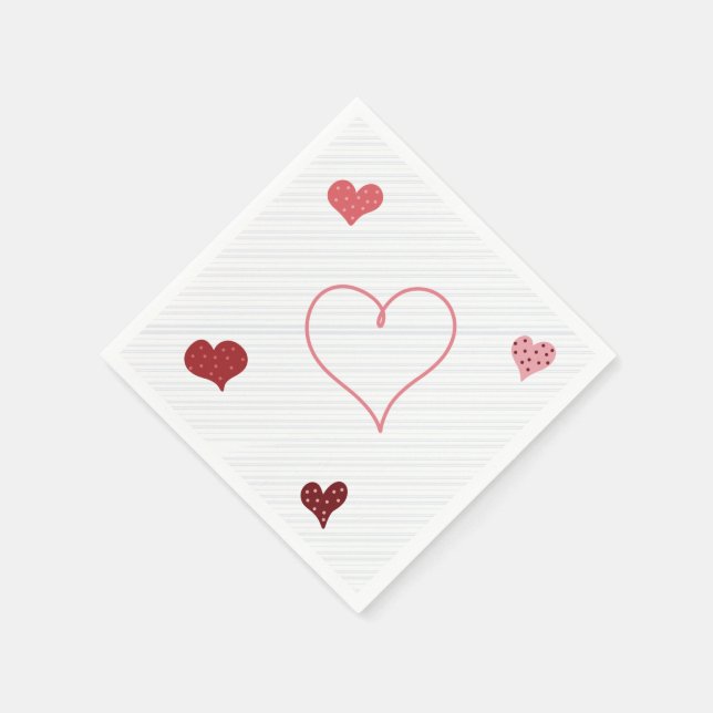 Guardanapo De Papel Corações por Sionna (Canto)