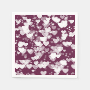 Guardanapo De Papel Corações rosa Bokeh