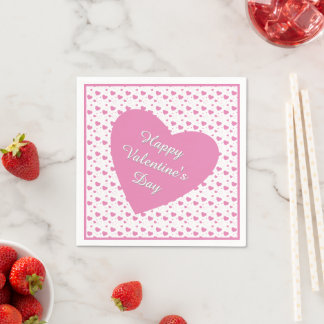 Guardanapo De Papel Corações rosas e bonitos padrões românticos