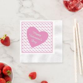 Guardanapo De Papel Corações rosas e bonitos padrões românticos