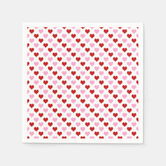 Guardanapo De Papel Corações Vermelho e Rosa do Partido dia de os namo