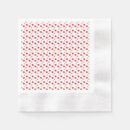 Guardanapo De Papel Corações vermelhos passionais brilhantes, padrão r