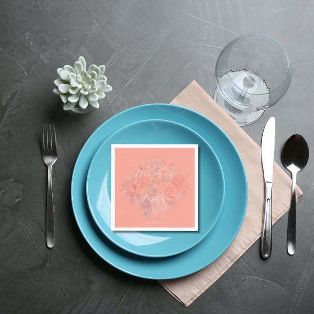 Guardanapo De Papel Coral Primavera Floral Wedkins (Criador carregado)