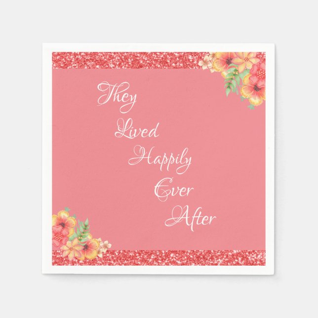 Guardanapo De Papel Coral rosa Bonito (Frente)