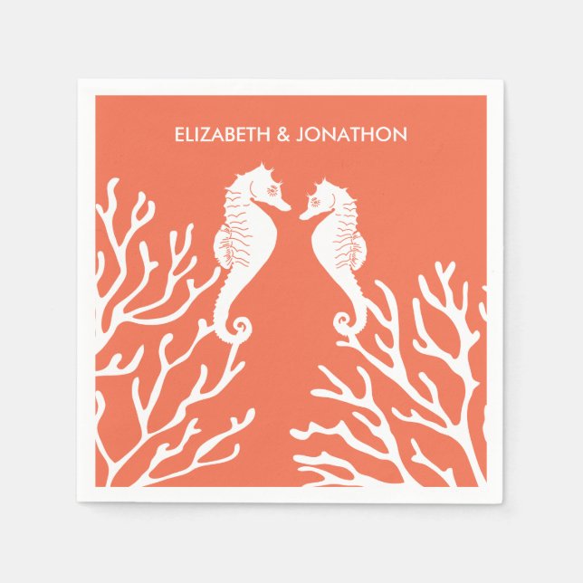 Guardanapo De Papel Coral Seacavalo (Frente)