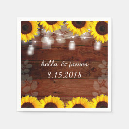 Guardanapo De Papel Corda russa acende papel girassol Nápoles